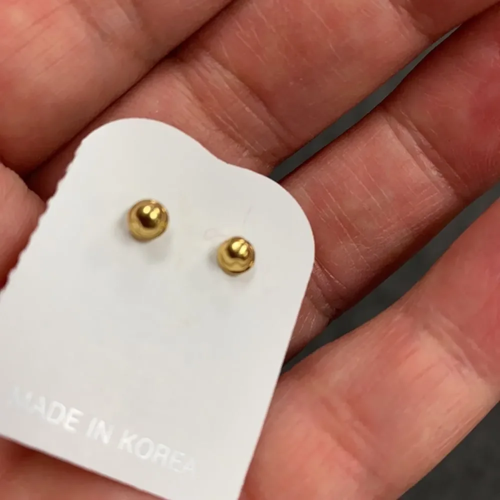 14k gold plated Brass Enamel Pink Cupcake Earring